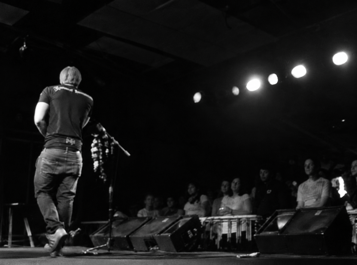 Bear the Astronot performing before a live audience